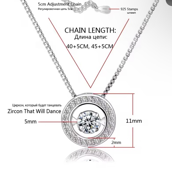 0.5ct Moissanite Diamond Necklace Original 925Sterling Silver&Gold Plated - Picture 3 of 8